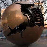 Шар пустотелый медь (198301) монтаж - сфера арт-объект ø 1000 мм. пустотелая  в Брянске