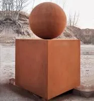 Шар — стальной куб кортен (518929) ∅ 500 мм. Брянск 