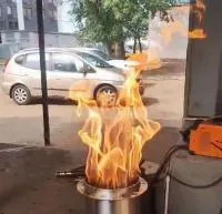 Горелка газовая ГВД 379 10 89 00 ПС (518307) монтаж вечный огонь ø 154 мм. ветроустойчивая  в Брянске